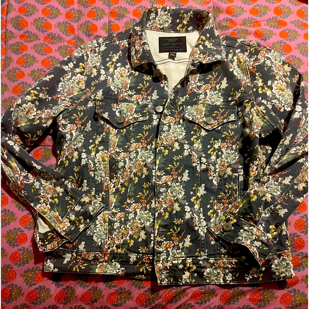 Lucky Brand Floral Jean Jacket